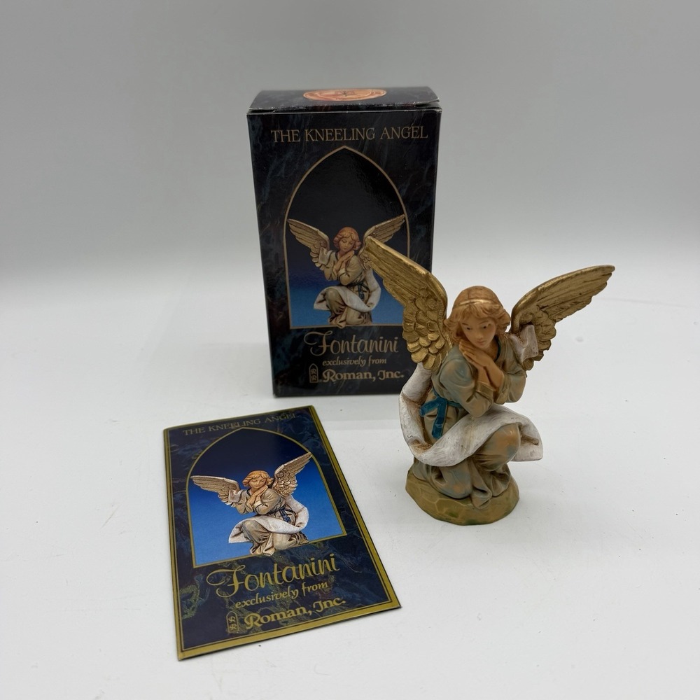 Vintage Fontanini Kneeling Angel Figurine Heirloom Nativity 5" Collection 1994